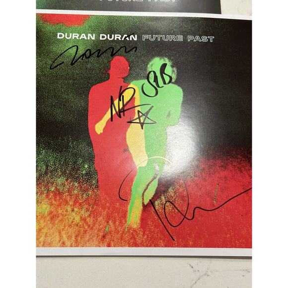 Duran Duran Hand Signed Vinyl Print Plus Album Future Past - Picture 6 of 11